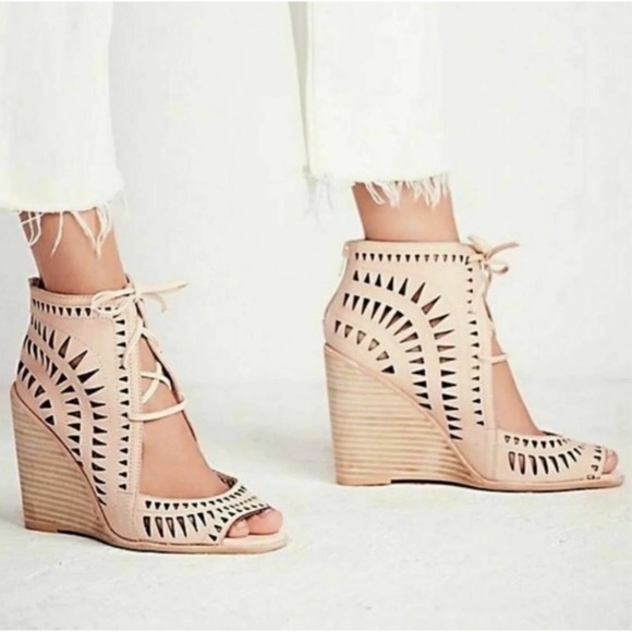 Jeffrey Campbell Rodillo Leather Wedge Sandals - Picture 10 of 10